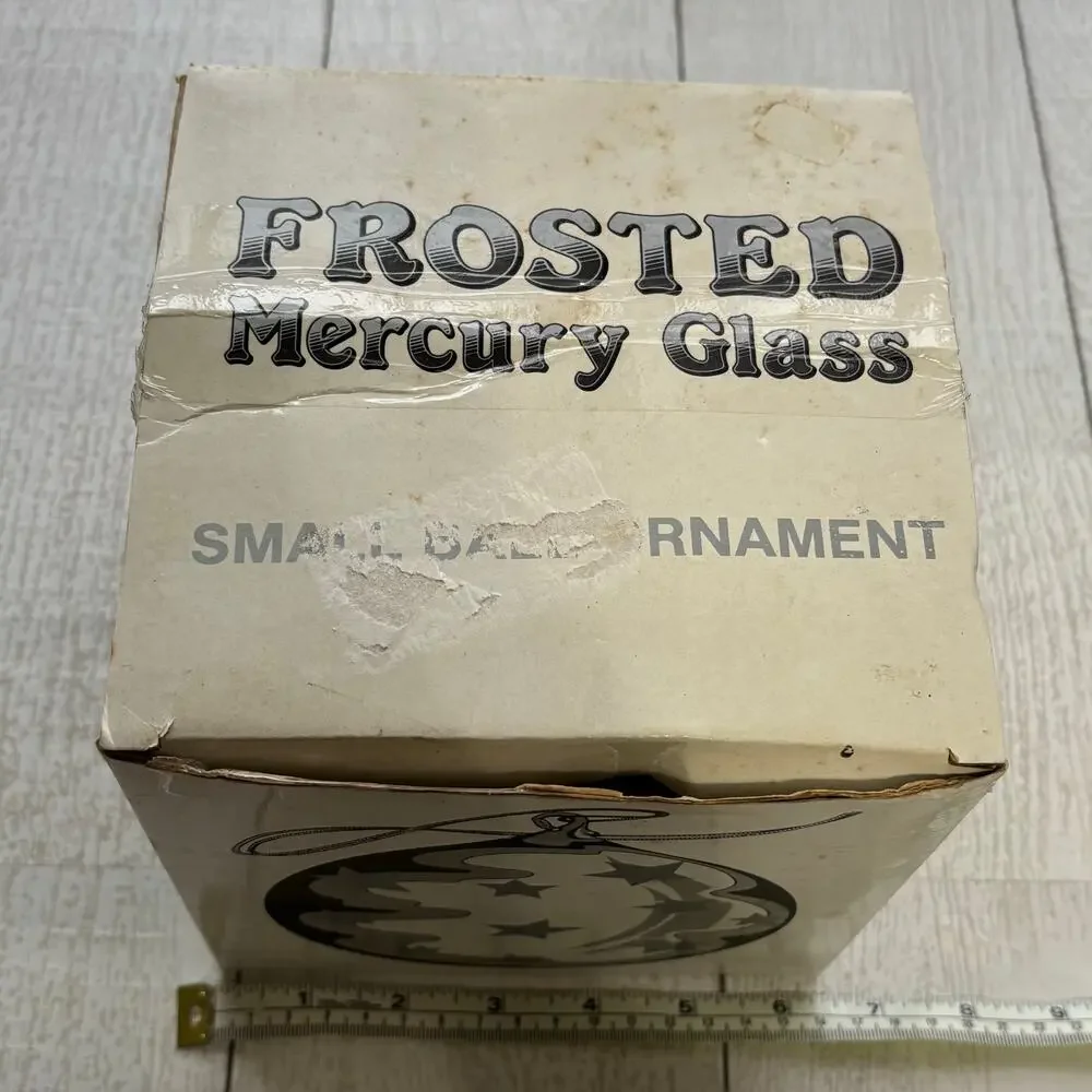 Vintage Department 56 Oversized Frosted Mercury Glass Ornament